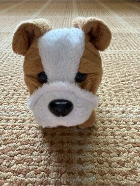 American Girl Meatloaf Tan and White Plush Bulldog